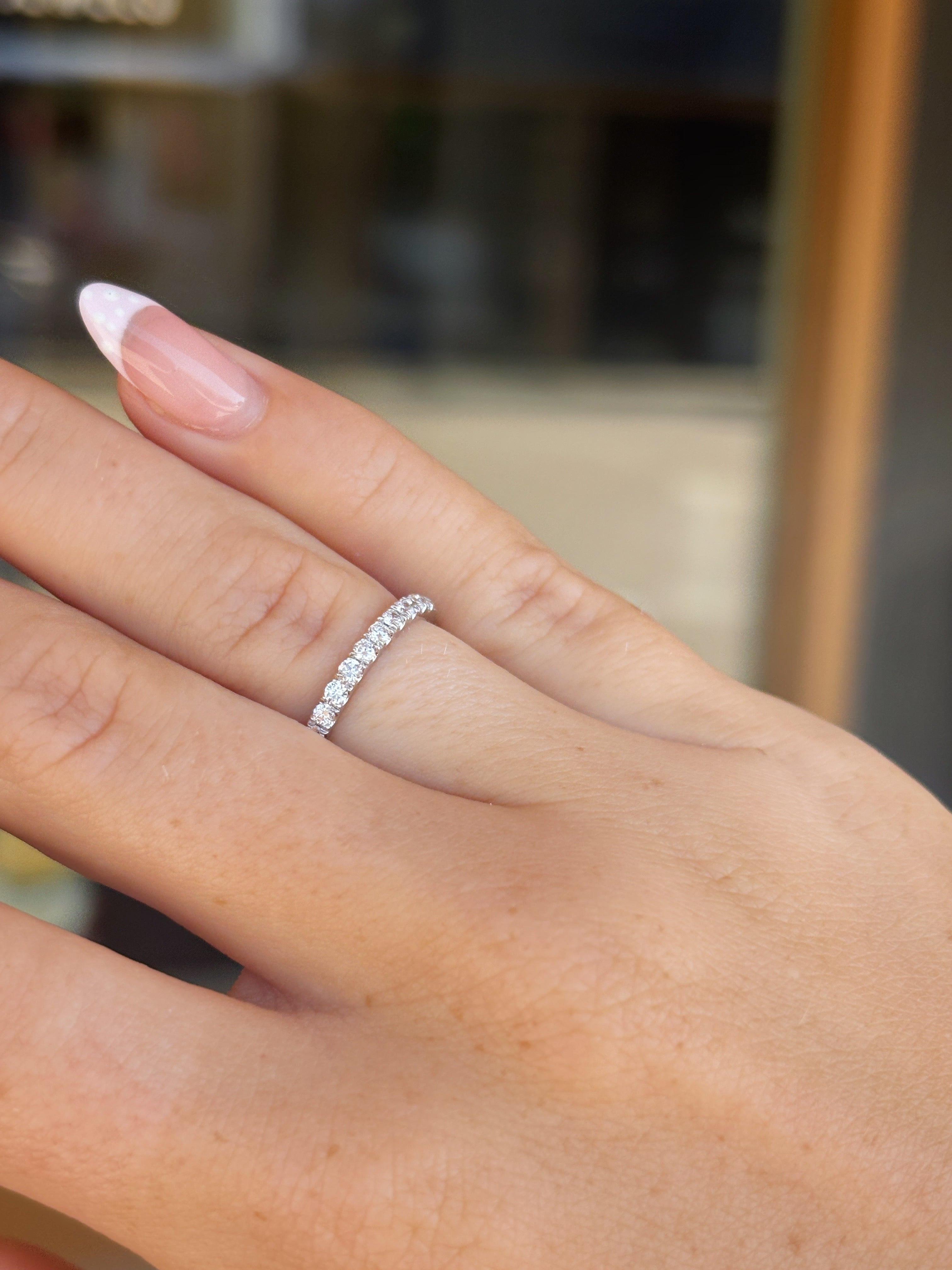 White Gold + Diamond Pavé Band