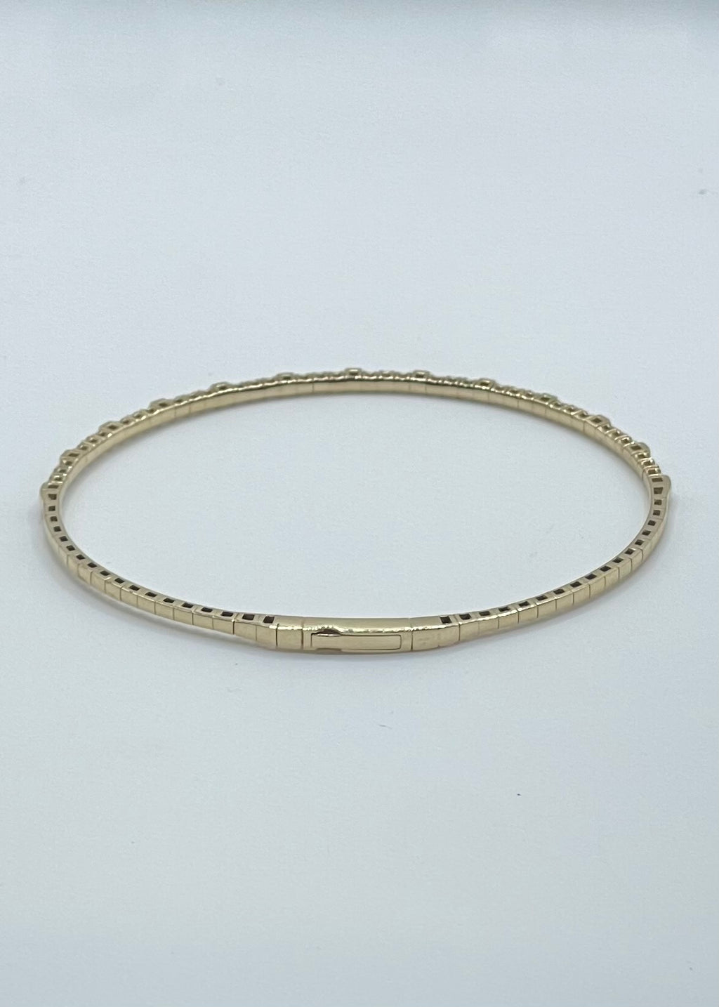 14K Yellow Gold and Diamond Flexi Bangle - 0.51ct Princess Cut Diamonds