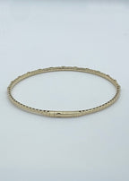 14K Yellow Gold and Diamond Flexi Bangle - 0.51ct Princess Cut Diamonds