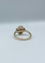 Load image into Gallery viewer, 14K Yellow Gold Fluted Quatrefoil Ring - 0.24ct Diamonds
