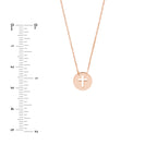 14K Gold 'So You' Mini Cutout Cross Adjustable Necklace