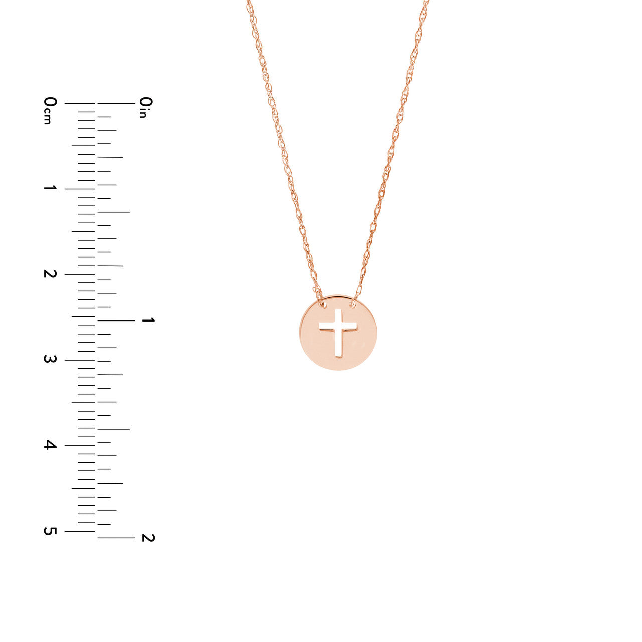 14K Gold 'So You' Mini Cutout Cross Adjustable Necklace