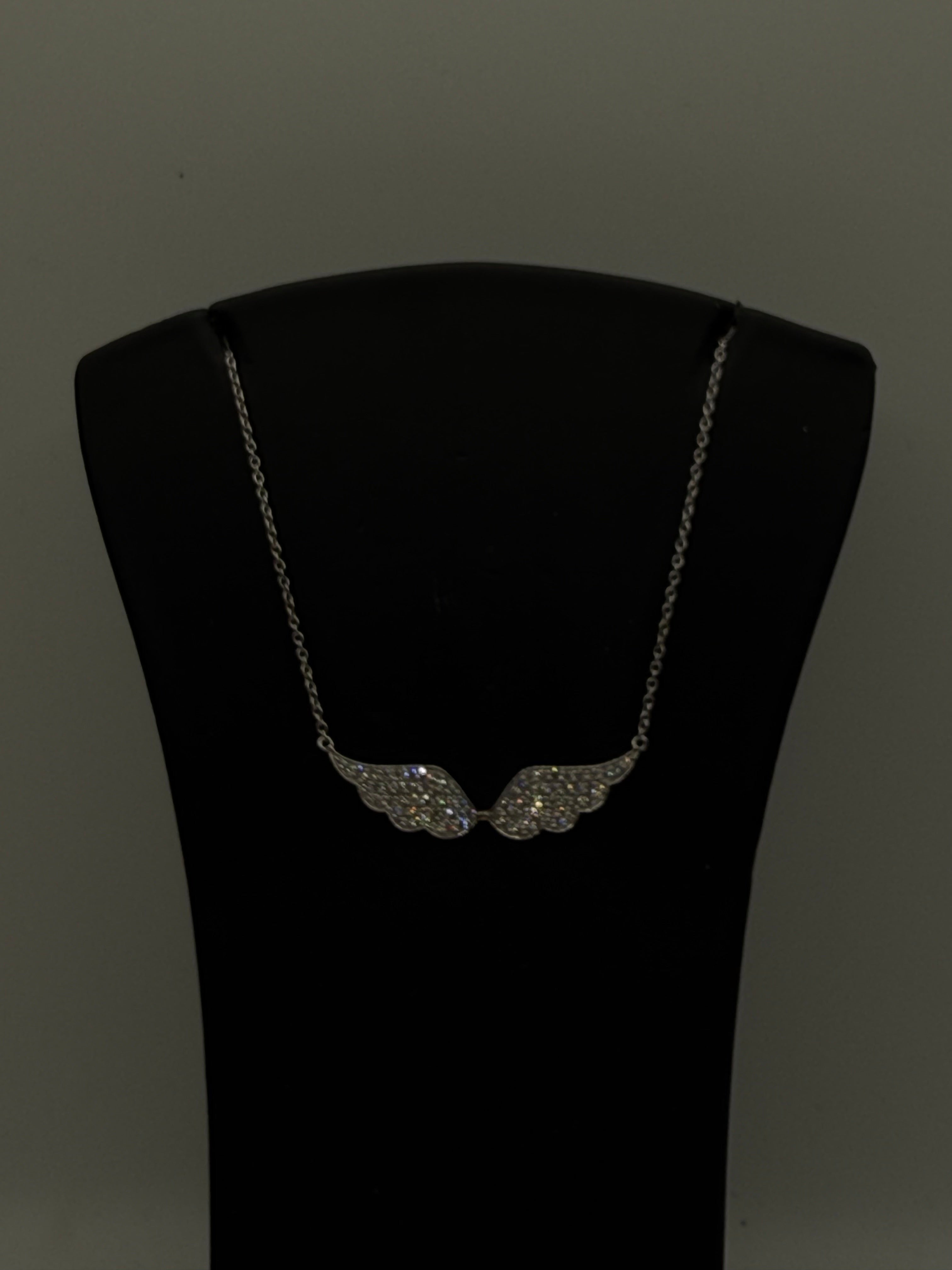 Diamond Angel Wings Pendant