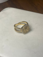 Texas Tech Rope Ring With Diamonds