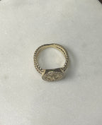 Texas Tech Rope Ring With Diamonds