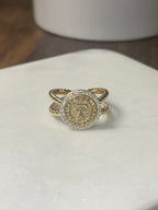 Texas Tech Rope Ring With Diamonds