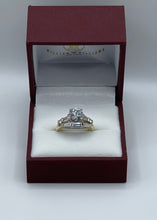 Load image into Gallery viewer, 18k Yellow Gold and Platinum Wedding Ring Set with 1.52ct Round Center Diamond
