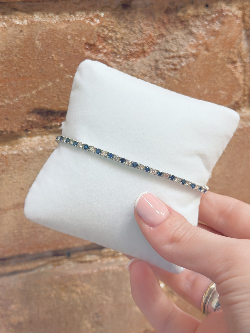 Sapphire & Diamond Classic Tennis Bracelet