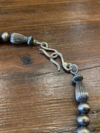 Handcrafted EMT Signed  5-Stone Turquoise and Navajo Pearl Necklace