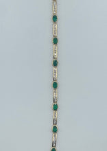 Load image into Gallery viewer, 14k Yellow Gold Diamond and Emerald Bracelet
