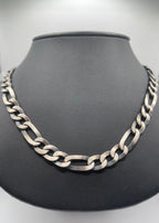 Men's Handmade Italian .925 11mm Figaro Chain Necklace