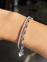 Load image into Gallery viewer, 18K White Gold Sapphire and Diamond Alternating Bracelet
