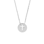 14K Gold 'So You' Mini Cutout Cross Adjustable Necklace
