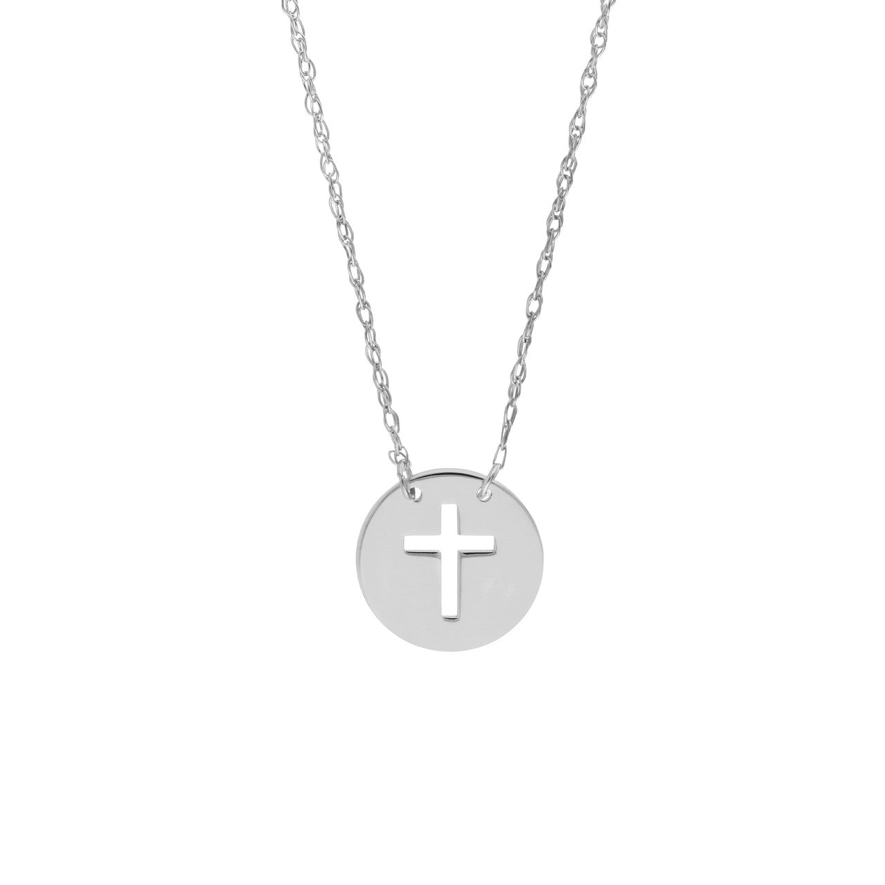 14K Gold 'So You' Mini Cutout Cross Adjustable Necklace