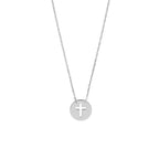 14K Gold 'So You' Mini Cutout Cross Adjustable Necklace