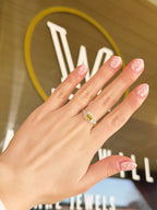 Yellow Sapphire & Diamond Halo Ring