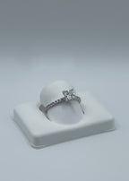 14K White Gold Princess-Cut Diamond Engagement Ring - 0.90 Carat, Lab H VS1