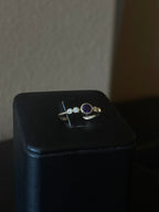Enchanting Amethyst and Diamond Ring in 14k Yellow Gold