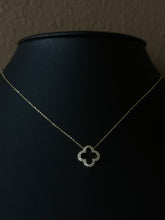 Load image into Gallery viewer, 14k Yellow Gold Quatrefoil Necklace with Diamond Accents
