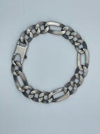 11mm Italian-Made .925 Sterling Silver Figaro Chain, 8.5"