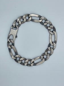 11mm Italian-Made .925 Sterling Silver Figaro Chain, 8.5"