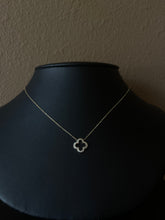 Load image into Gallery viewer, 14k Yellow Gold Quatrefoil Necklace with Diamond Accents
