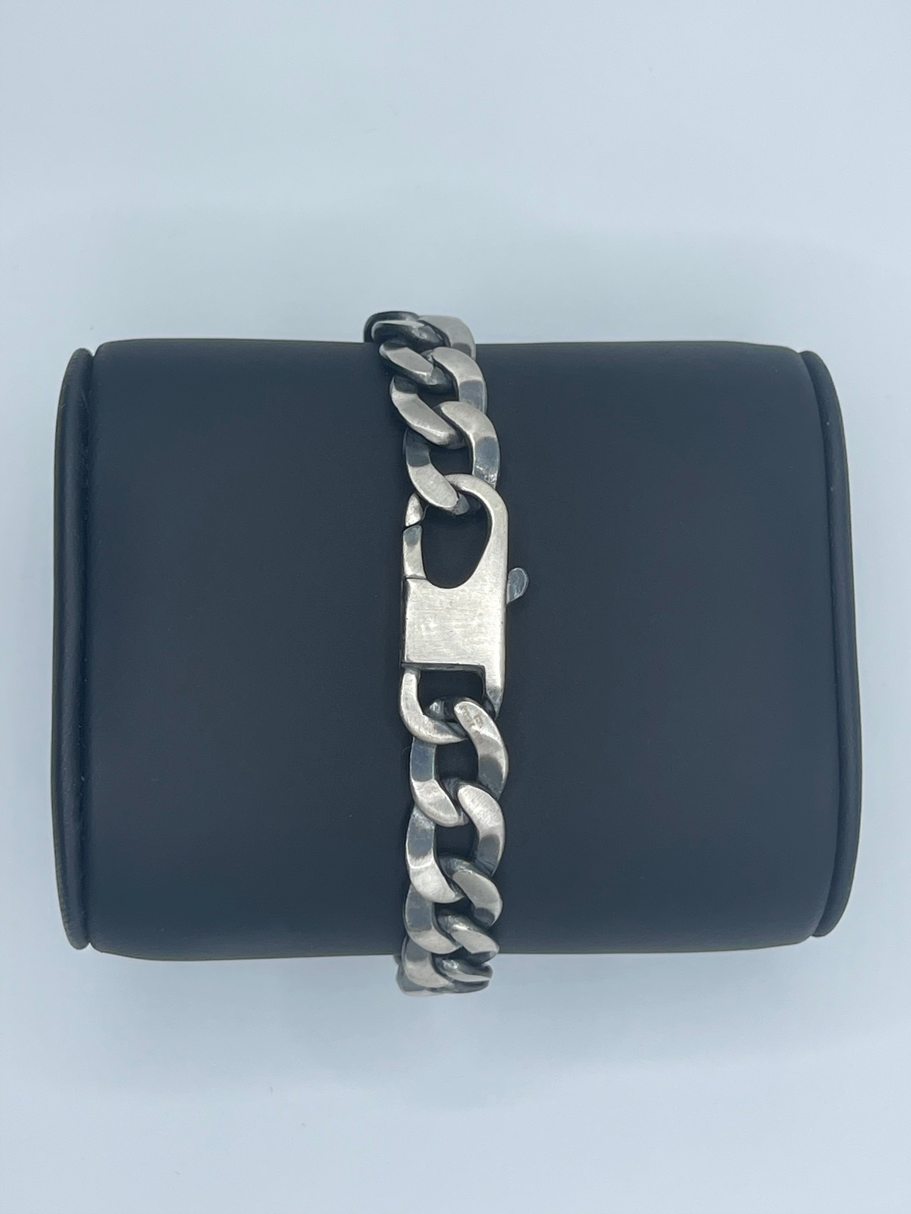 Men's 8.5" Italian-Made 10.5mm Curb Chain in .925 Sterling Silver