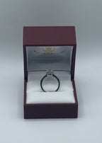 Luxurious 14k White Gold 0.75ct Round Ruby and 0.35ctw Diamond Halo Ring