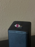 Exquisite 14k White Gold Ruby and Diamond Ring