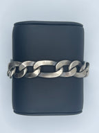 Handcrafted Italian 15mm Figaro Chain Bracelet in .925 Sterling Silver, 9"