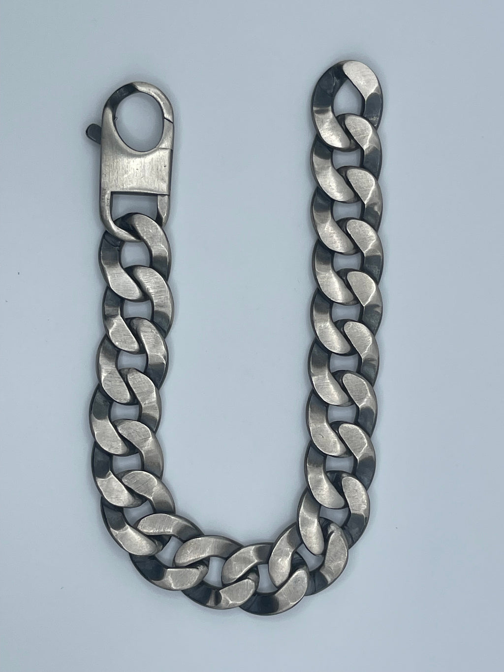 Handmade Italian .925 Sterling Silver Curb Chain Bracelet- 14mm