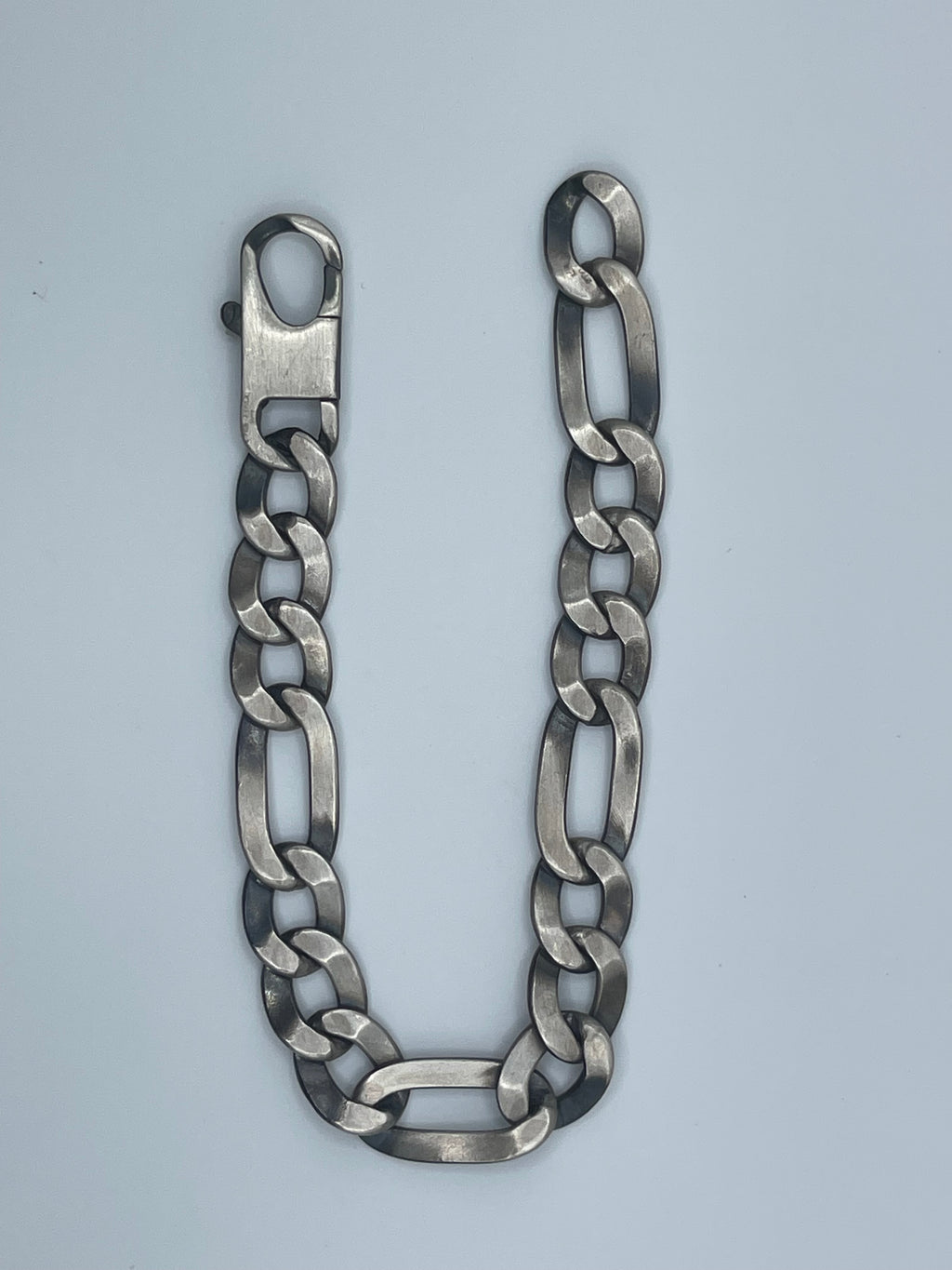 11mm Italian-Made .925 Sterling Silver Figaro Chain, 8.5"