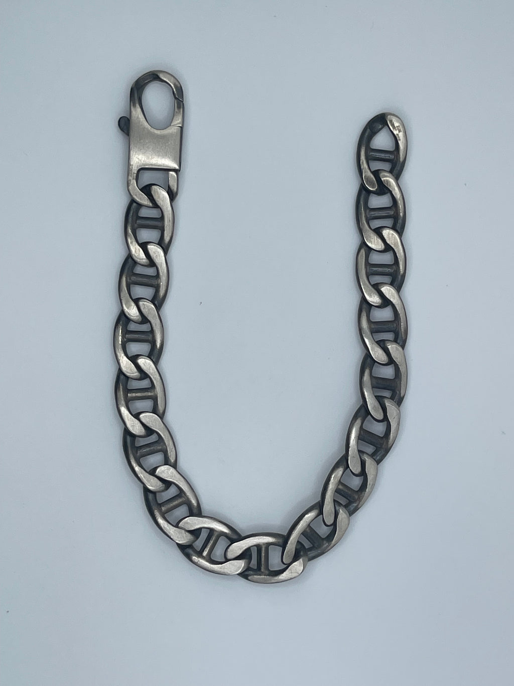 Men's Handmade Italian .925 10mm Mariner Chain Bracelet