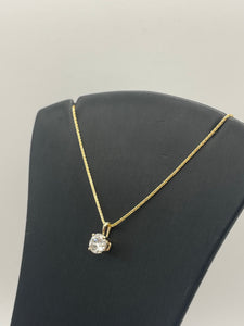 0.50ct Round G VS Diamond Pendant in 14k Yellow Gold