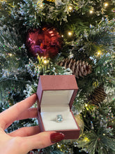 Load image into Gallery viewer, Elongated Cushion Cut 2.06ct Aquamarine and 0.35ctw Diamond Ring in 18K White Gold
