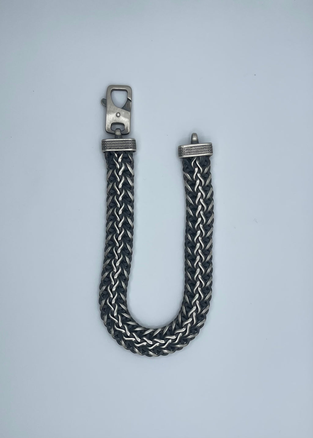 Men's Handmade Italian .925 13.5mm Woven Chain Bracelet