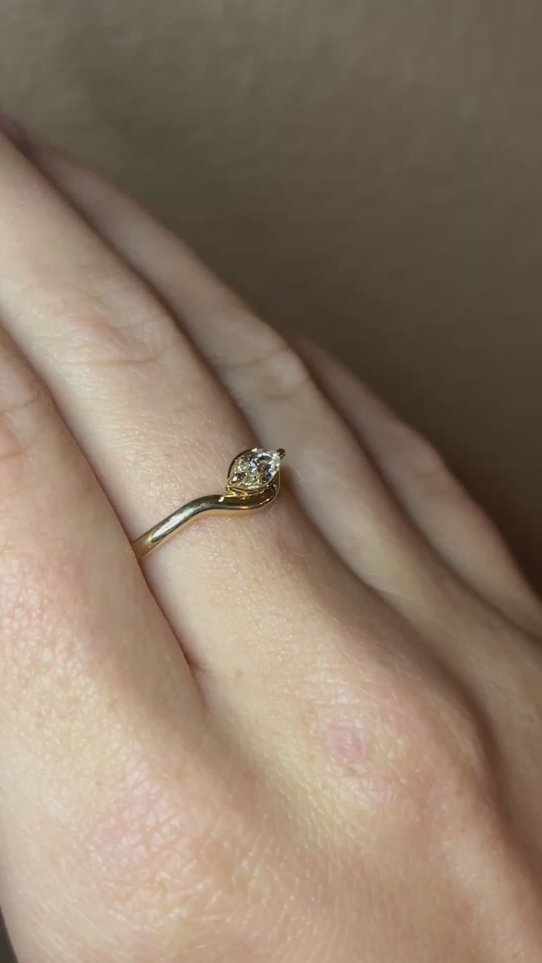 Marquise Horizon Bezel Ring