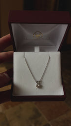 Round G VS1 0.49ct Lab Diamond Pendant in 14k White Gold