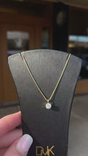 Load and play video in Gallery viewer, 0.50ct Round G VS Diamond Pendant in 14k Yellow Gold
