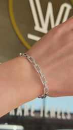 Diamond Link Bangle Bracelet