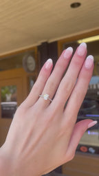 14K White Gold Oval-Cut Diamond Engagement Ring - 0.89 Carat, Lab G-H VS1