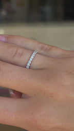White Gold + Diamond Pavé Band