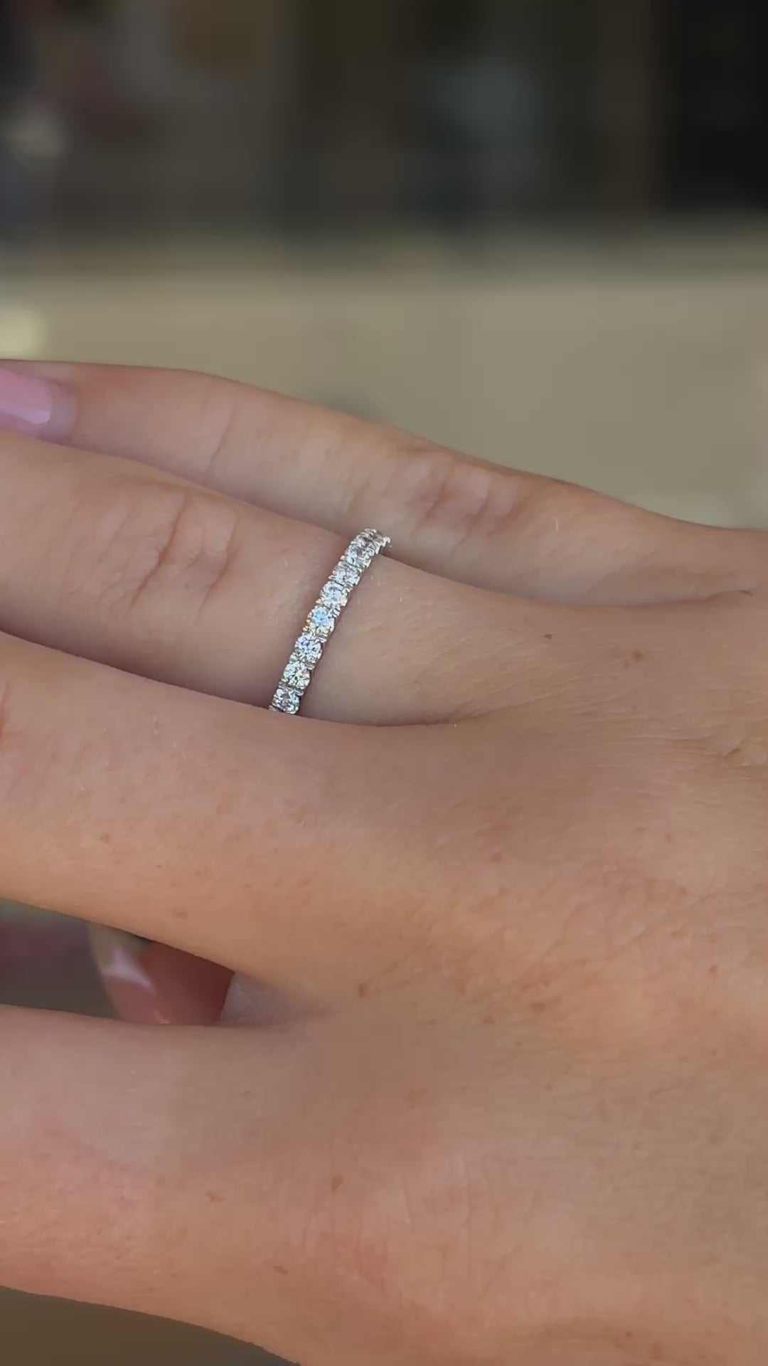 White Gold + Diamond Pavé Band