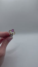 Load and play video in Gallery viewer, Elegant 18k Yellow Gold Pink Sapphire Ring with 0.20ct Diamonds, Size 6.5
