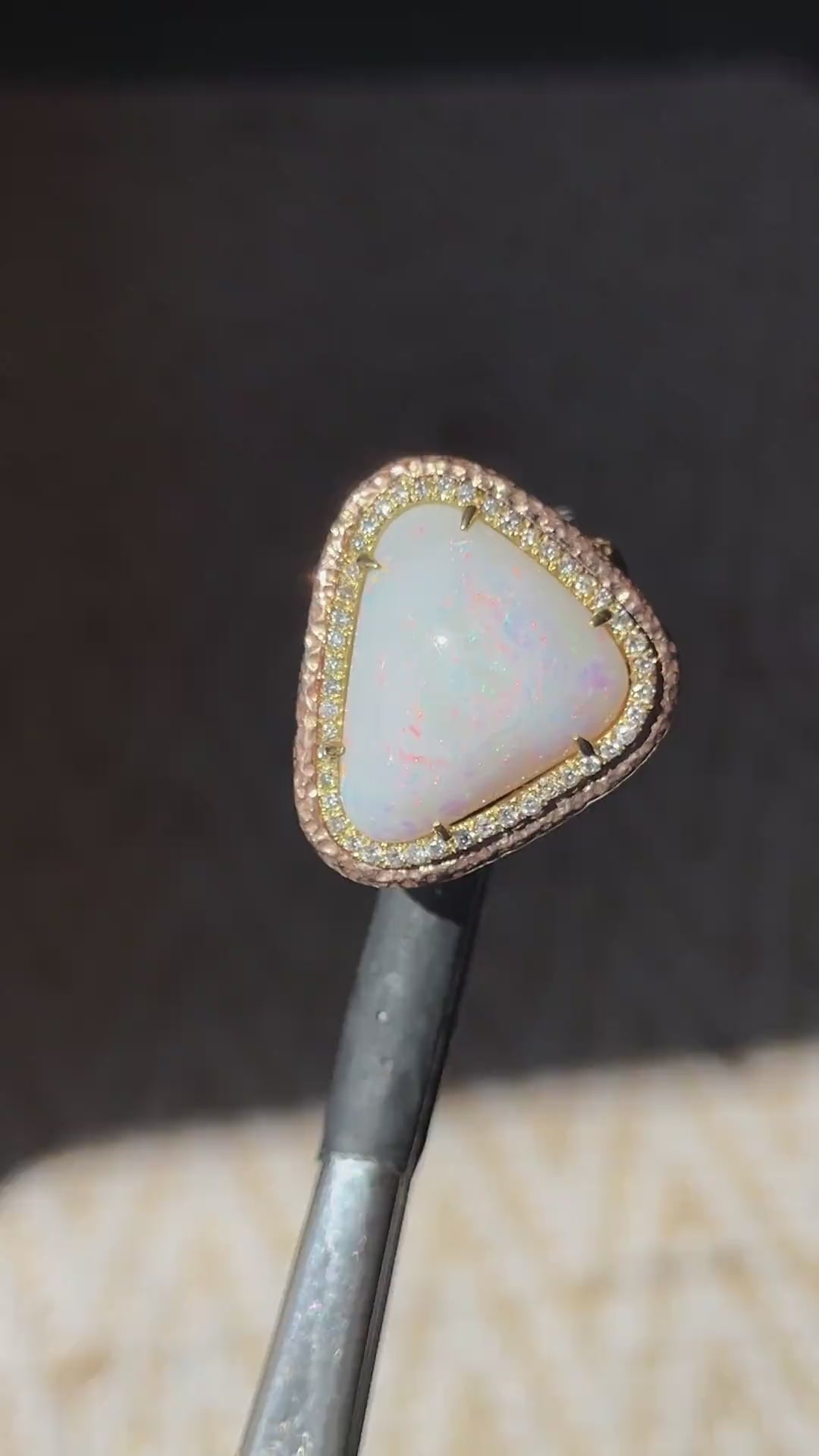 20ct Australian Opal and Diamond Ring