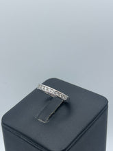 Load image into Gallery viewer, 14k White Gold Half Diamond Wedding Band - Featuring 0.35ctw Round Diamonds
