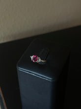 Load image into Gallery viewer, Exquisite 14k White Gold Ruby and Diamond Ring
