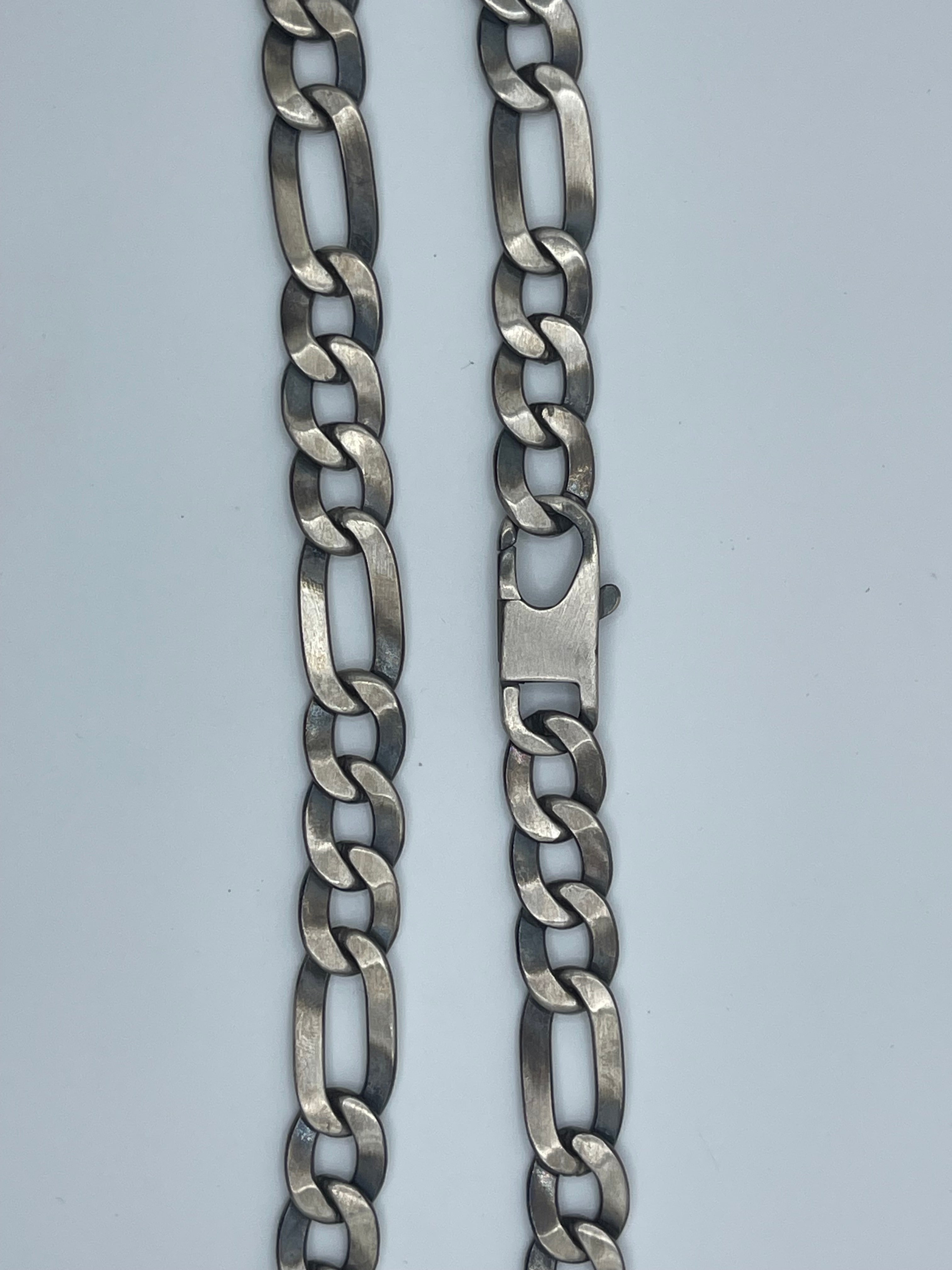Men's Handmade Italian .925 11mm Figaro Chain Necklace