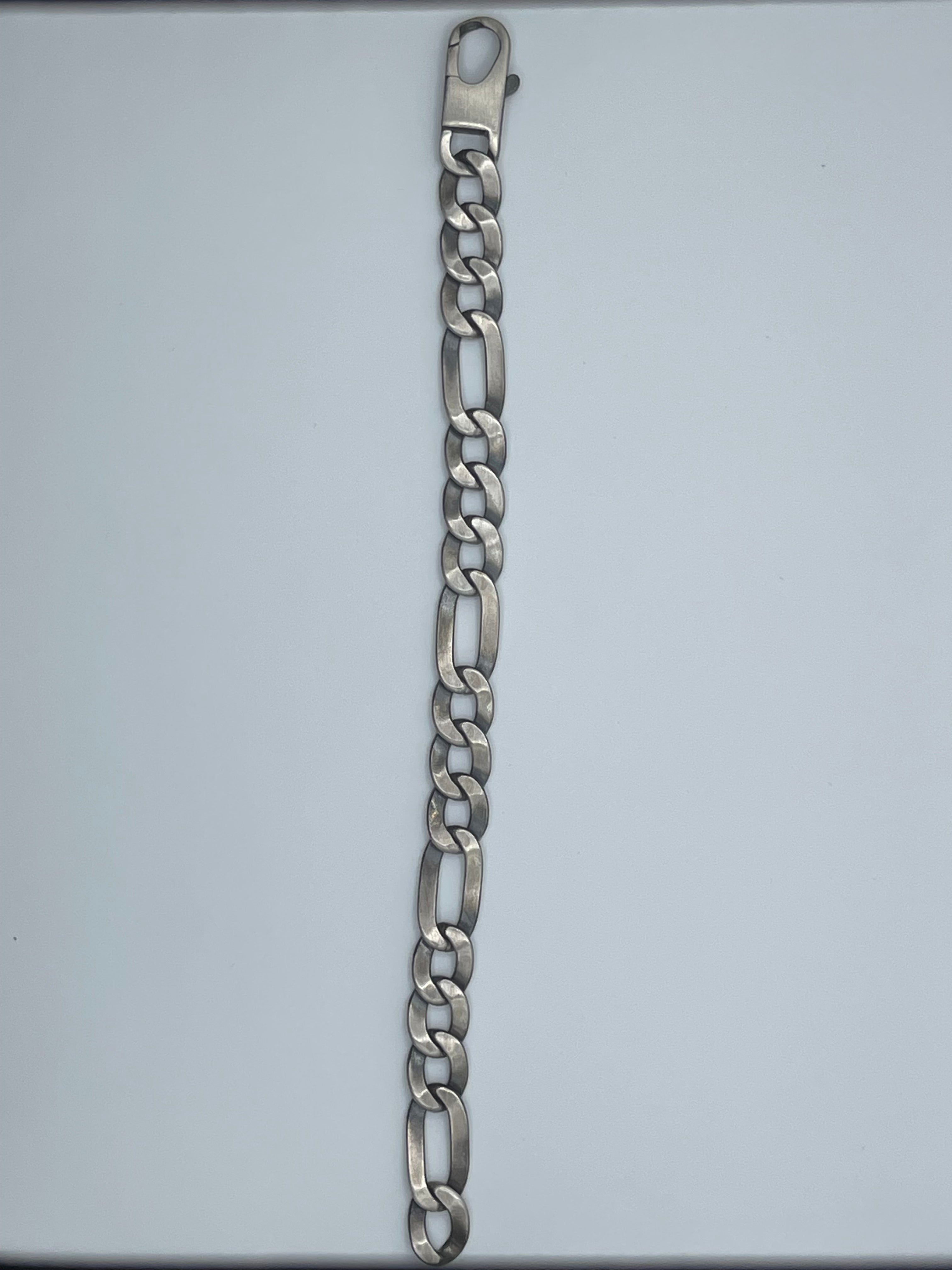 11mm Italian-Made .925 Sterling Silver Figaro Chain, 8.5"