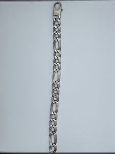 11mm Italian-Made .925 Sterling Silver Figaro Chain, 8.5"